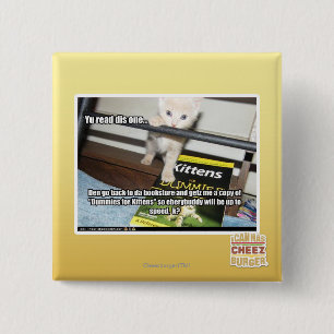 Badge Carré 5 Cm Yu DIS rouge un.