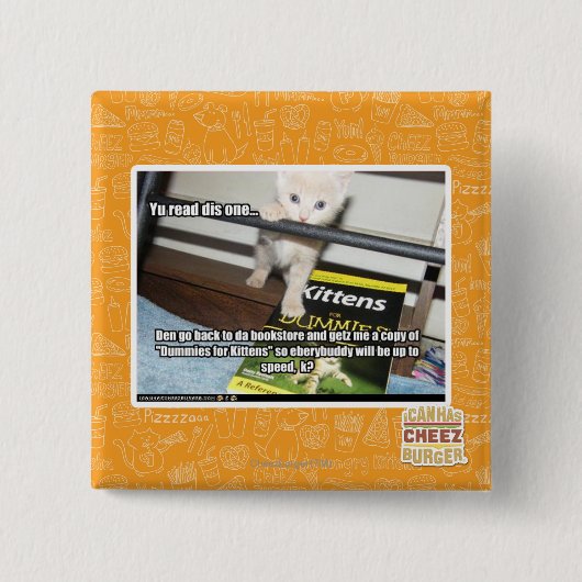 Badge Carré 5 Cm Yu DIS rouge un. (Devant)