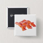 Badge Carré 5 Cm Yummy Bacon (Devant & derrière)