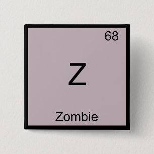 Badge Carré 5 Cm Z - T-Shirt Symbole d'Élément de Chimie Drôle de Z