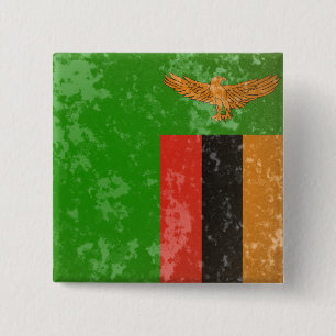 Badge Carré 5 Cm Zambie