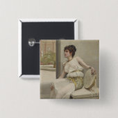 Badge Carré 5 Cm Zara, une fille de danse par Frank Markham (Devant & derrière)