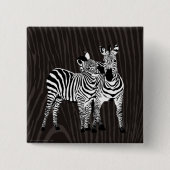 Badge Carré 5 Cm Zebra Play (Devant)