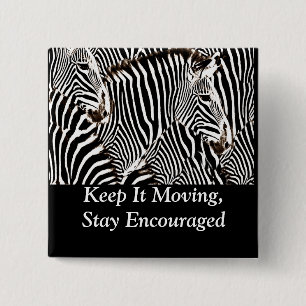 Badge Carré 5 Cm Zebras love_