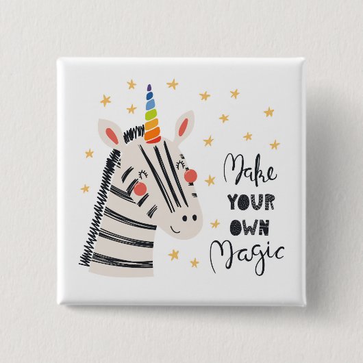 Badge Carré 5 Cm Zebri-maïs d'inspiration (Devant)