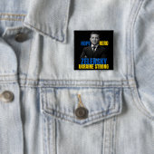 Badge Carré 5 Cm Zelensky Hope Héros Ukraine forte (En situation)