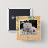 Badge Carré 5 Cm Zen Mastah (Devant & derrière)