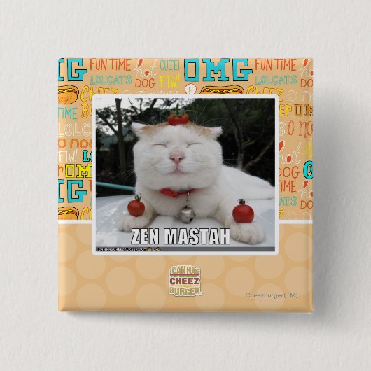 Badge Carré 5 Cm Zen Mastah (Devant)