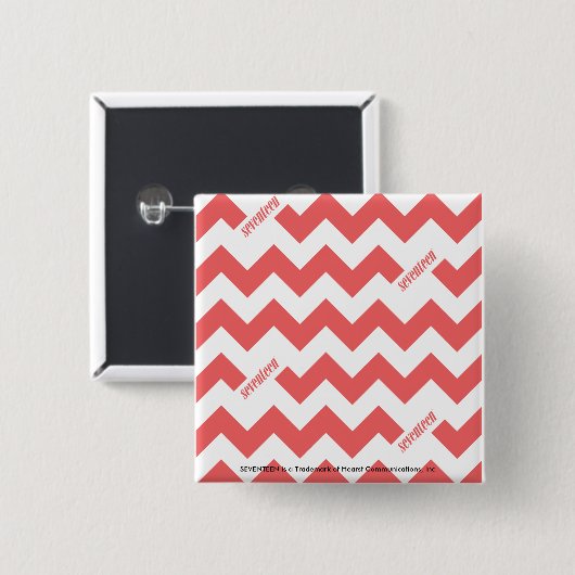 Badge Carré 5 Cm Zigzag LtPink (Devant & derrière)