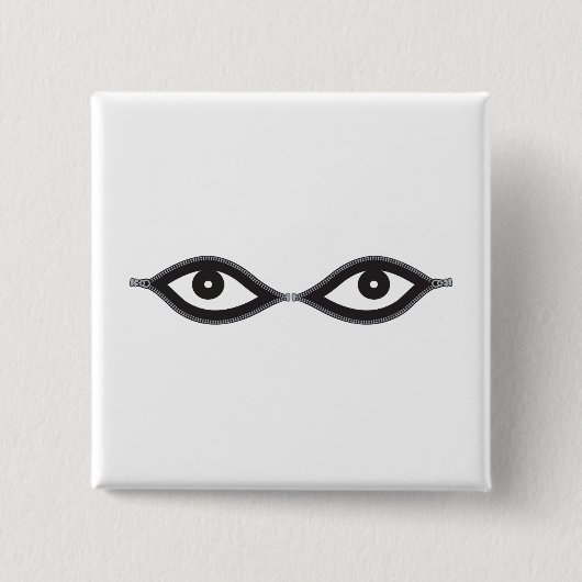 Badge Carré 5 Cm Zipper eyes (Devant)