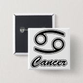 Badge Carré 5 Cm Zodiaque : Cancer (Devant & derrière)