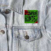 Badge Carré 5 Cm Zombie Hunter (En situation)