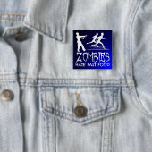 Badge Carré 5 Cm Zombies Hait Fast Food (En situation)