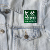 Badge Carré 5 Cm Zombies Hait Fast Food (En situation)