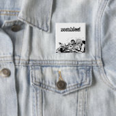 Badge Carré 5 Cm Zombis avec des armes à feu (En situation)