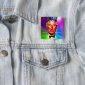 Badge Carré King Charles III 15 Cm (En situation)