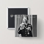 Badge Carré King Charles III 15 Cm (Devant & derrière)