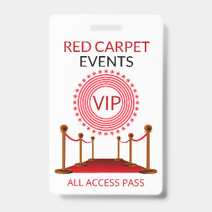 Badge Carrelage rouge VIP Pass