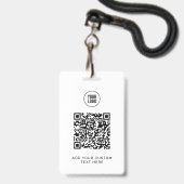 Badge Carte à carter simple et personnalisée QR Code Bus (Avant avec lanière)