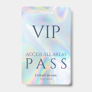 Badge Carte anniversaire VIP d'accès total holographique
