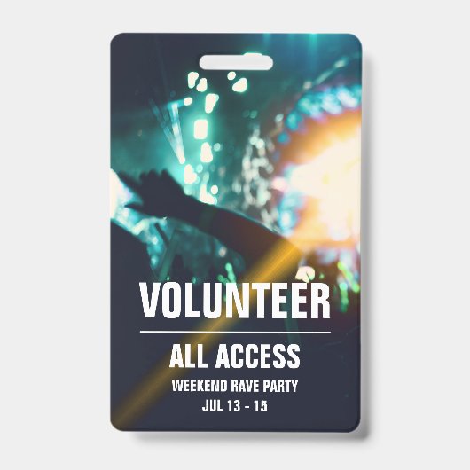 Badge Carte d'accès au Concert Pass (Face)