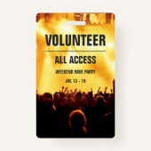 Badge Carte d'accès au Concert Pass (Dos)