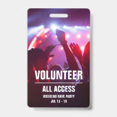 Badge Carte d'accès au Concert Pass (Arrière)