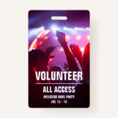 Badge Carte d'accès au Concert Pass (Dos)