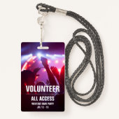 Badge Carte d'accès au Concert Pass (Derrière avec lanière)