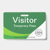 Badge Carte d'accès aux visiteurs de l'entreprise Code Q (Avant)