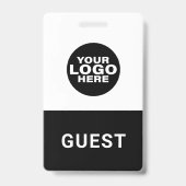 Badge Carte d'accès aux visiteurs du Logo d'affaires per (Arrière)