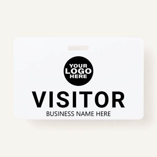 Badge Carte d'accès aux visiteurs du logo d'entreprise p (Devant)