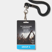 Badge Carte d'accès personnalisée du code QR de la confé (Avant avec lanière)