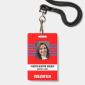 BADGE CARTE D'ACCÈS POUR SÉCURITÉ D'ÉVÉNEMENT SPÉCIAL - (Avant avec lanière)