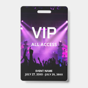 Badge Carte d'accès VIP All