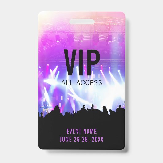 Badge Carte d'accès VIP All Access (Face)