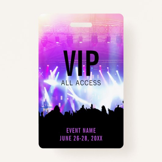 Badge Carte d'accès VIP All Access (Devant)
