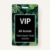 Badge Carte d'accès VIP pour les Feuilles de palme tropi (Devant)