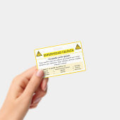 Badge Carte d'alerte pour l'allergie au gluten espagnol (Handheld)