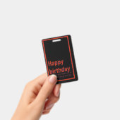 Badge carte d'anniversaire heureuse (Manuel / portable)