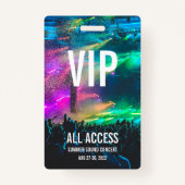Badge Carte de concert personnalisée VIP All Access Pass (Dos)