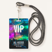 Badge Carte de concert personnalisée VIP All Access Pass (Devant avec lanière)