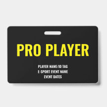 Carte de joueur pro personnalisée Minimaliste Évén
