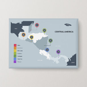 Badge Carte de l'Amérique centrale