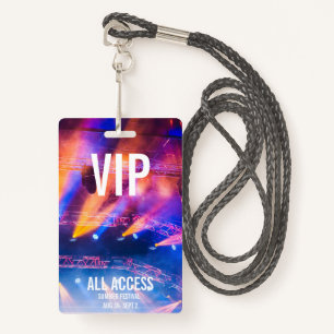 Badge Carte de l'événement VIP All-Access personnalisée