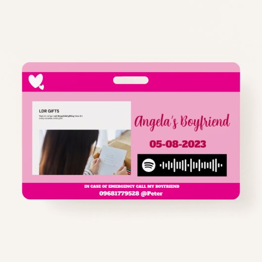 Badge Carte de licence de relation (Dos)