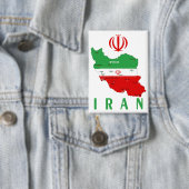 Badge Carte de l'Iran avec drapeau et emblème (Insitu)