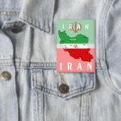 Badge Carte de l'Iran avec drapeau et emblème (Insitu)