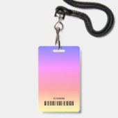 Badge Carte de modèle de code-barres de logo ombré arc-e (Arrière avec lanière)