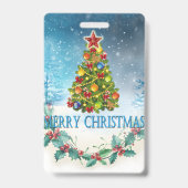 Badge Carte de Noël joyeux (Arrière)